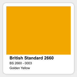 Golden Yellow British Standard 0003 Colour Swatch Sticker